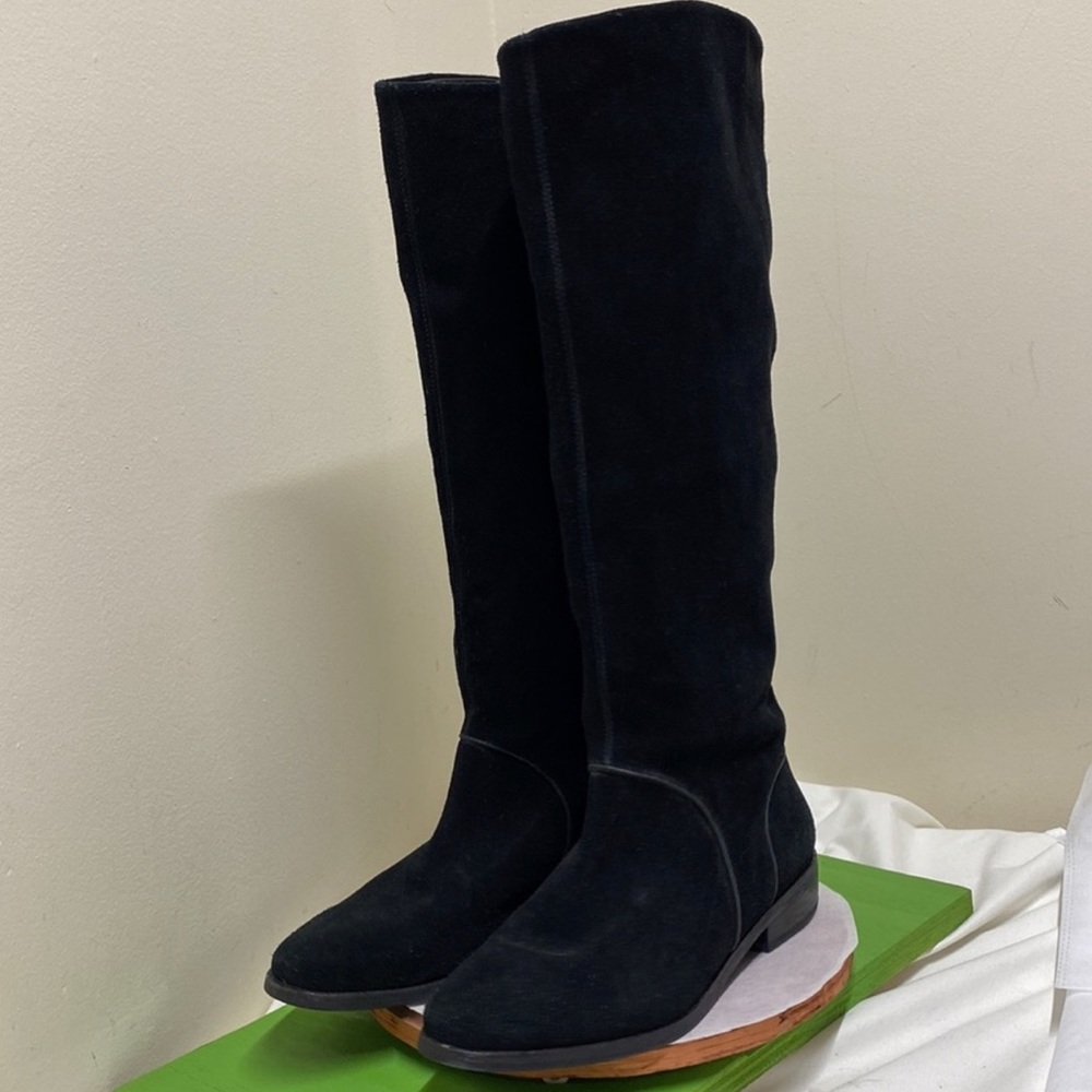 UGG Womens Black Daley 1020257 Suede Pull On Equestrian Riding Boots Size 10